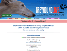 Tablet Screenshot of greyhoundlove.com